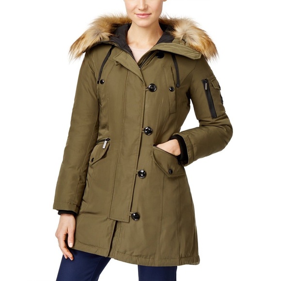 michael kors olive green coat